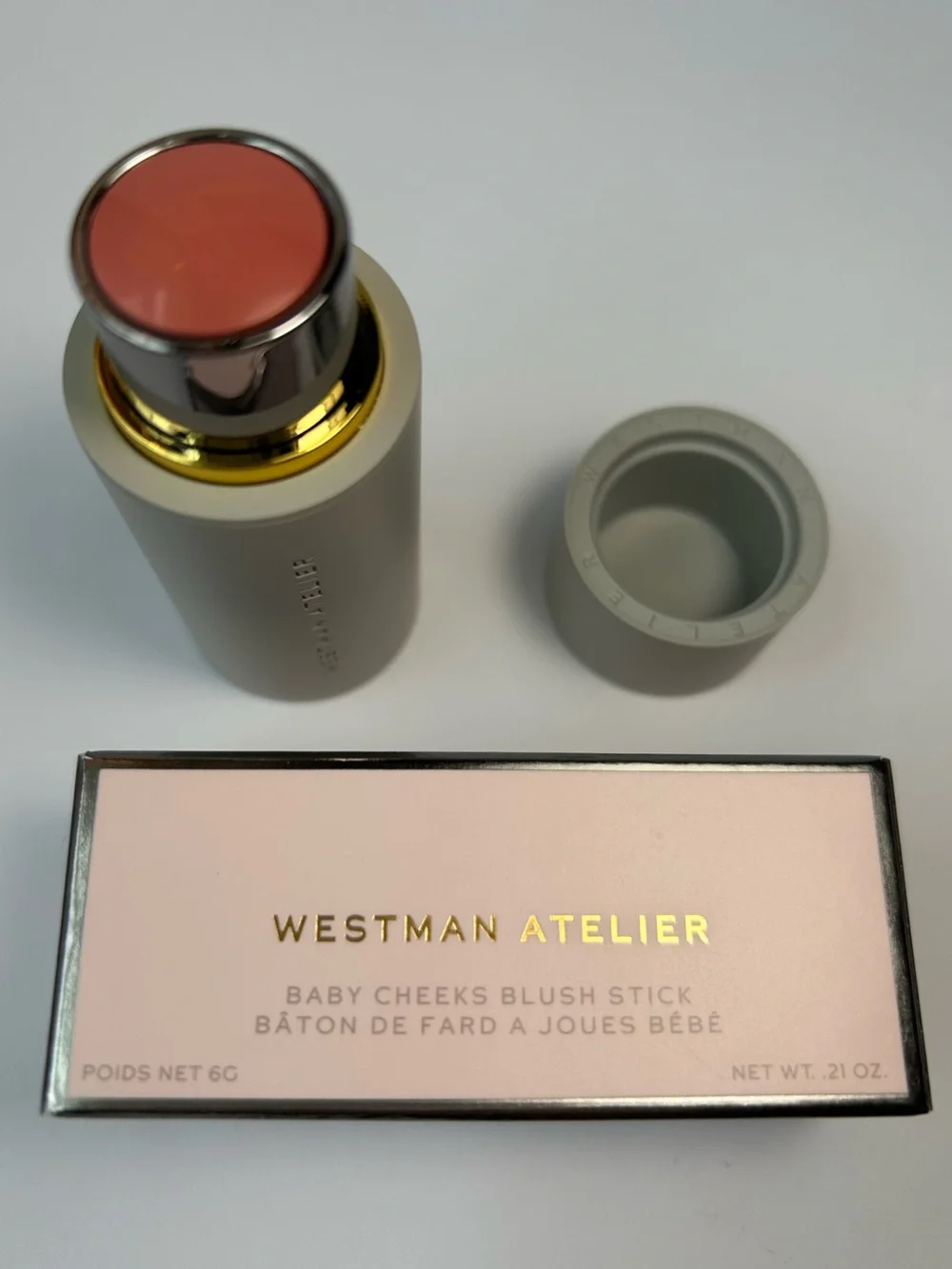 NWT🌷Westman Atelier Baby Cheeks Blush Stick in Chouchette - Nude Peach